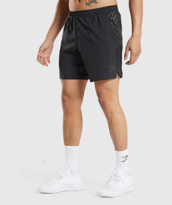 Panske Šortky Gymshark Sport Stripe 7" Čierne | NC2387560